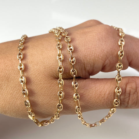Cadena GC Diamantado Oro amarillo 18k 8,15 Gr / 3,3 mm / 59 Cm *