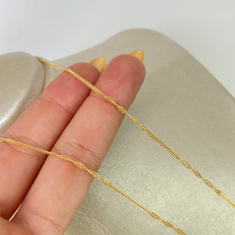 Cadena ● Sedusa Entorchada Oro amarillo 18k +1 / 2,55 Gr / 1,7 mm / 45 Cm *