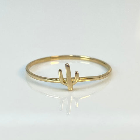 Anillo Cactus Oro amarillo 18k / Talla 7 1/4 / 0,65 Gr *