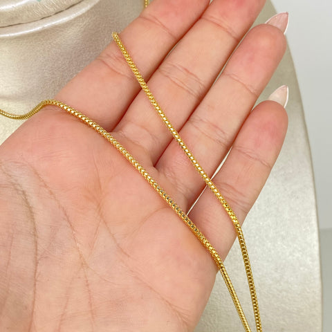 Cadena ● Cola Raton Oro amarillo 18k +3 / 6 Gr / 1,8 mm / 55 Cm †