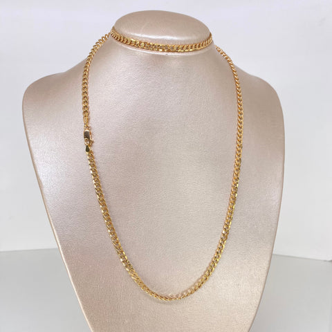 Cadena ● Cubana Oro amarillo 18k 9,2 Gr / 4,2 mm / 72 Cm *