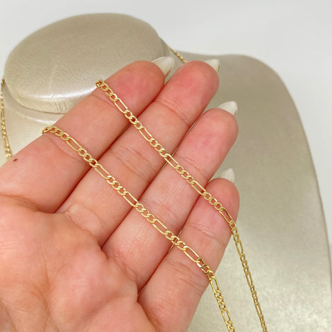 Cadena ● Tres Por Uno 3x1 Oro amarillo 18k 3,15 Gr / 2,3 mm / 60 Cm †