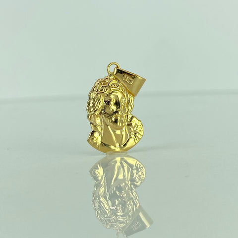Dije Rostro Cristo Oro amarillo 18k 1,21 Gr / 2,8 Cm  *