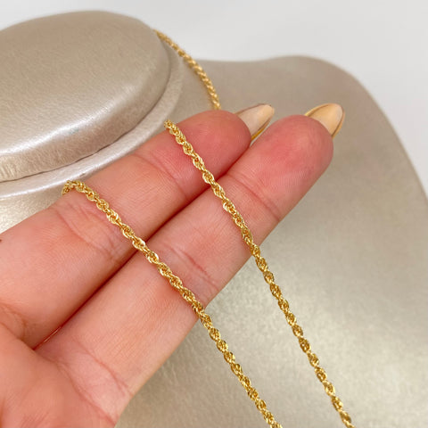 Cadena ● Lazo Oro amarillo 18k +1 / 2,16 Gr / 2 mm / 50 Cm