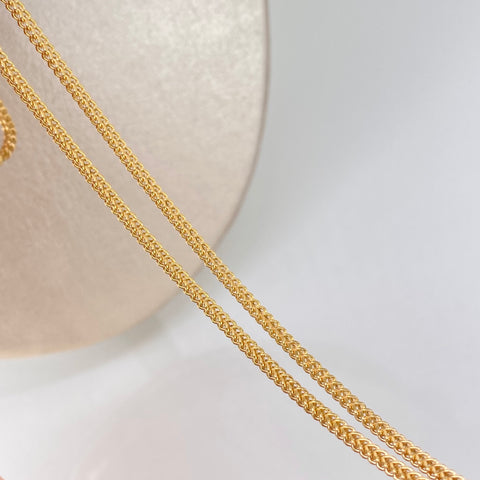 Cadena ● Franco Oro amarillo 18k +2 / 6,6 Gr / 2 mm / 60 Cm *