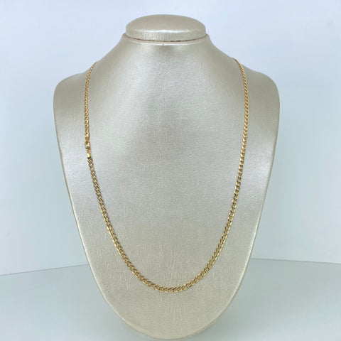 Cadena ● Cubana Oro amarillo 18k 4,95 Gr / 3,5 mm / 60 Cm †