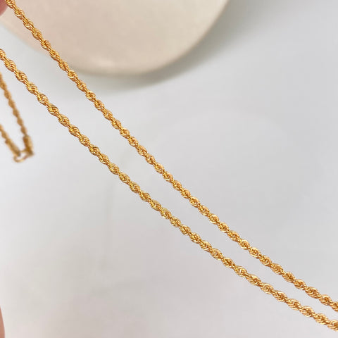 Cadena ● Lazo Oro amarillo 18k +1 / 1,8 Gr / 1,7 mm / 50 Cm †