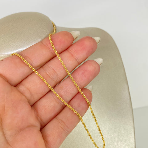 Cadena ● Lazo Oro amarillo 18k +1 / 1,4 Gr / 1,6 mm / 40 Cm †