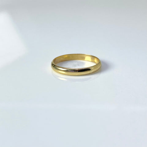 Anillo Argollas Lisa Oro amarillo 18k / Talla 6 / 1,75 Gr *