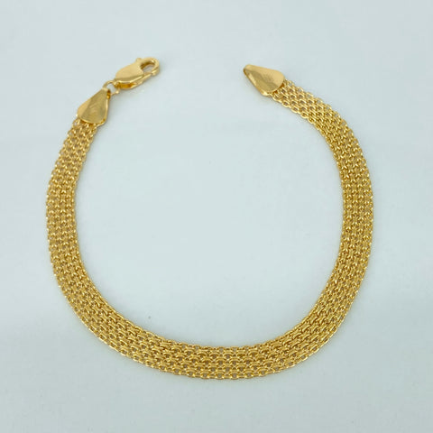 Pulso ● Chino Oro amarillo 18k +1 / 3,87 Gr / 5,3 mm / 19 Cm *
