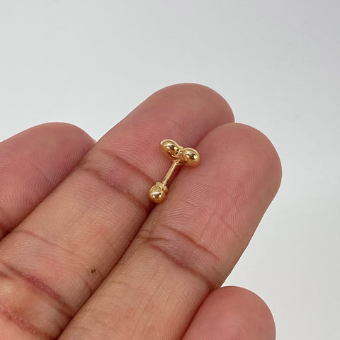 Piercing Corazon  / Oro Amarillo 18k (Joya) / 7mm / 0,4gr / 1.1cm / (Oreja) †