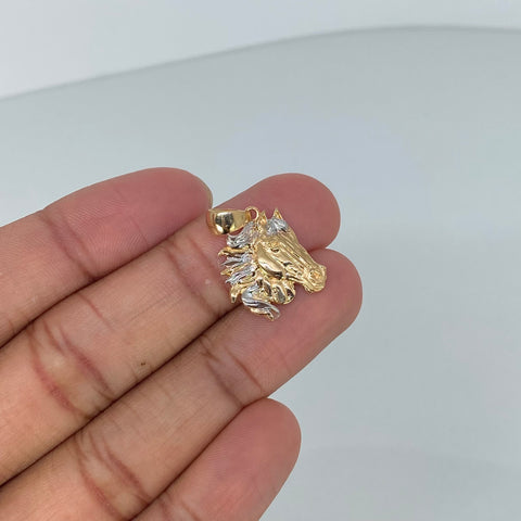 Dije Caballo Oro amarillo y Oro blanco 2,65 Gr / 2,8 Cm