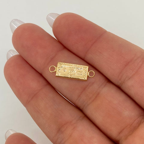 Herraje Dolar Oro amarillo 18k 0,62 Gr / 2,1 Cm  *