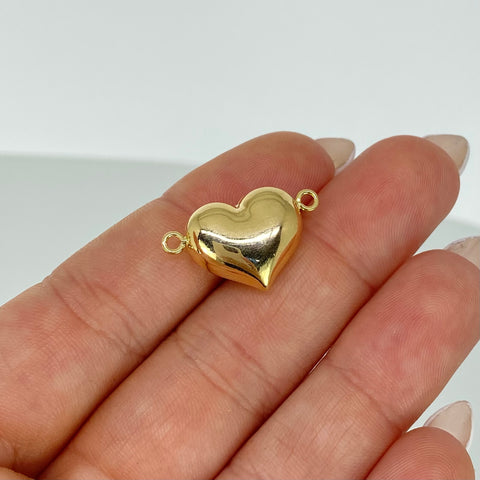 Herraje Corazon Oro amarillo 18k 1,2 Gr / 2,2 Cm  *