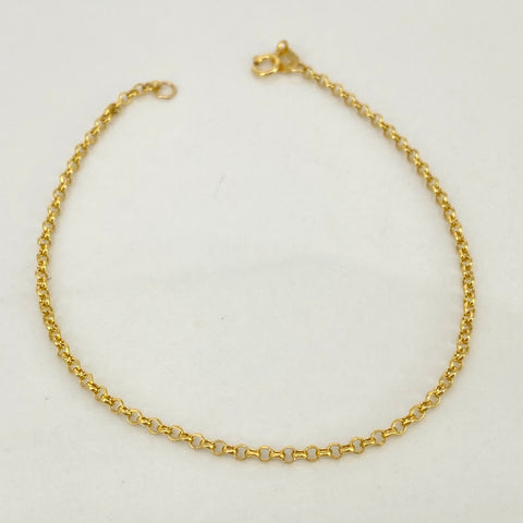 Pulso Aro Seguido Oro amarillo 18k +1 / 0,7 Gr / 2 mm / 17,8 Cm *