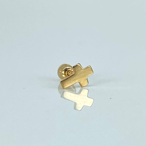 Piercing Cruz / Oro Amarillo 18k (Joya) / 0,31gr / 4mm / (Oreja) *