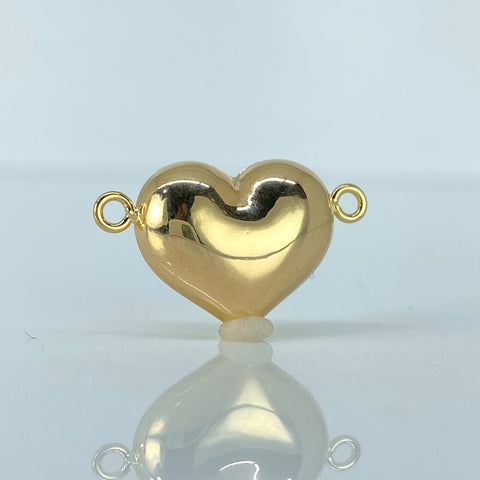 Herraje Corazon Oro amarillo 18k 1,2 Gr / 2,2 Cm  *