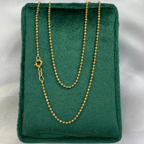 Cadena Italy Militar Discoteca Oro amarillo 18k +1 / 4,78 Gr / 1,4 mm / 60 Cm *