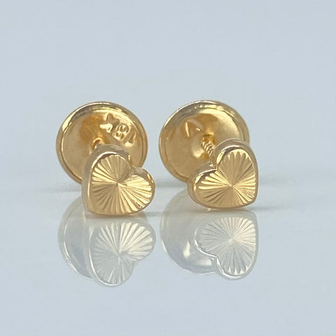 Topos Corazon Diamantado Oro amarillo 18k 0,45 Gr / 4,5 mm