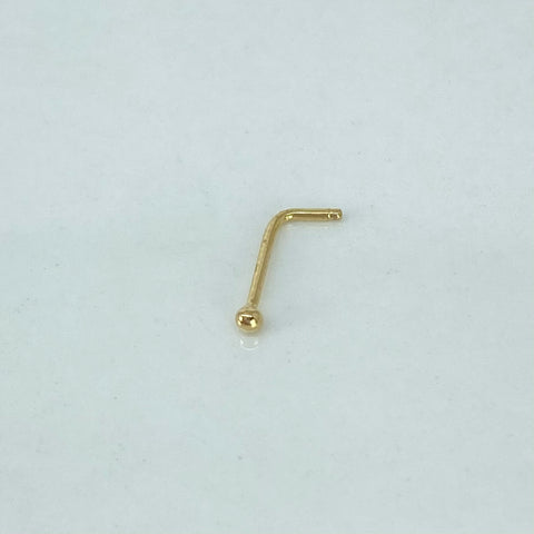 Piercing Bola / Oro Amarillo 18k (Joya) / 0,1gr / 1.1cm / (Nariz) *