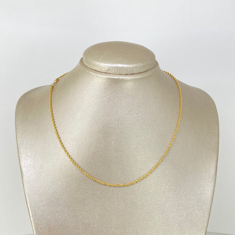 Cadena ● Lazo Oro amarillo 18k +1 / 1,4 Gr / 1,6 mm / 40 Cm †