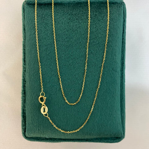 Cadena Italy Aro Seguido Oro amarillo 18k 1,23 Gr / 1 mm / 50 Cm