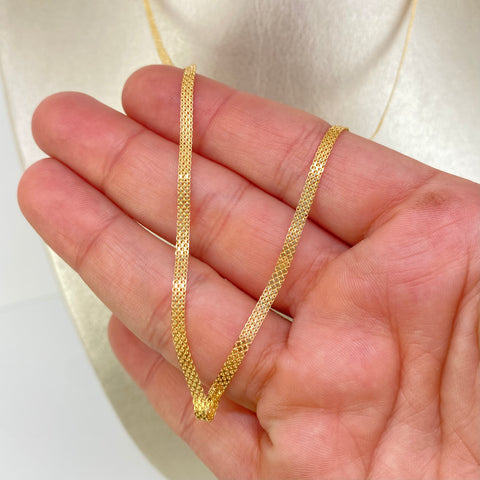 Cadena ● China Oro amarillo 18k 3,83 Gr / 2,5 mm / 50 Cm