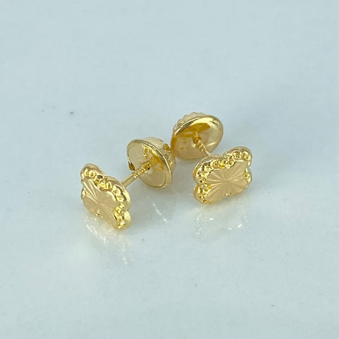 Topos Trebol Diamantado Oro amarillo 0,46 Gr / 6 mm