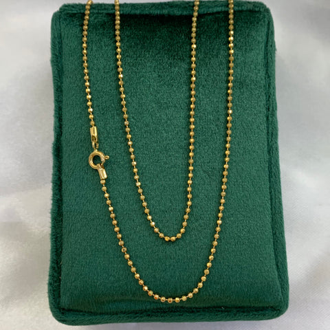 Cadena Italy Militar Discoteca Oro amarillo 18k +1 / 4,36 Gr / 1,4 mm / 50 Cm *