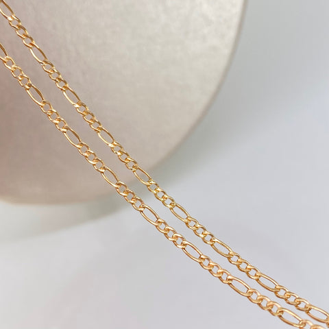 Cadena ● Tres Por Uno 3x1 Oro amarillo 18k 1,4 Gr / 1,8 mm / 45 Cm †