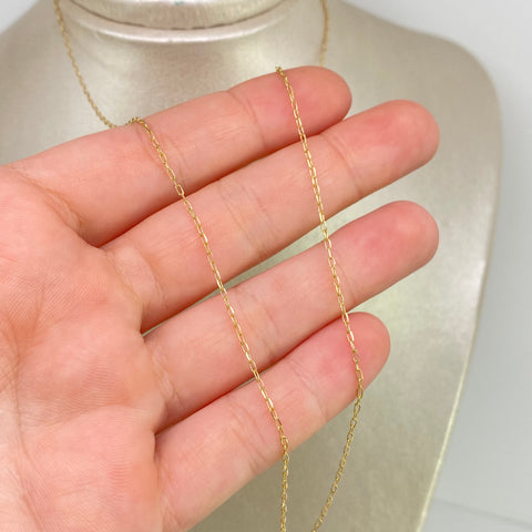 Cadena Mini Cajón Oro amarillo 18k 1,59 Gr / 0,9 mm / 50 Cm *