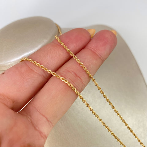 Cadena ● Lazo Oro amarillo 18k +1 / 1,73 Gr / 1,7 mm / 50 Cm *