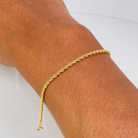 Pulso ● Lazo Oro amarillo 18k +1 / 1,25 Gr / 2,1 mm / 19 Cm †