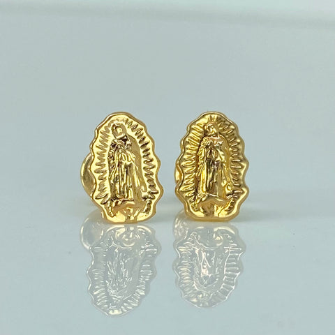 Topos Silueta Virgen Guadalupe Oro amarillo 18k 0,75 Gr / 6,7 mm †