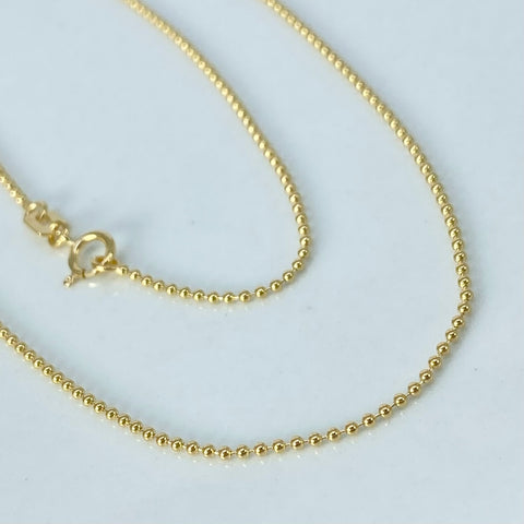 Cadena ● Mini Militar Oro amarillo 18k +3 / 2,12 Gr / 1 mm / 50 Cm