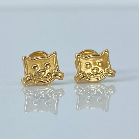 Topos Gatos Oro amarillo 18k 0,7 Gr / 8 mm  *