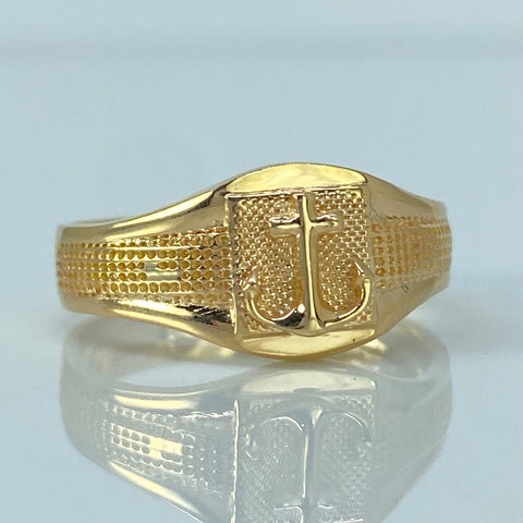 Anillo Ancla Oro amarillo / Talla 6 3/4 / 2,36 Gr *