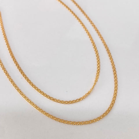 Cadena ● Chino Oro amarillo 18k 2,15 Gr / 1,4 mm / 45 Cm *