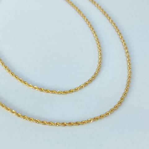 Cadena ● Lazo Oro amarillo 18k +1 / 1,95 Gr / 1,6 mm / 60 Cm *