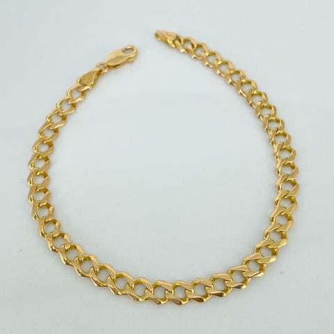 Pulso ● Cubano Oro amarillo 18k +1 / 6,85 Gr / 5,1 mm / 19 Cm