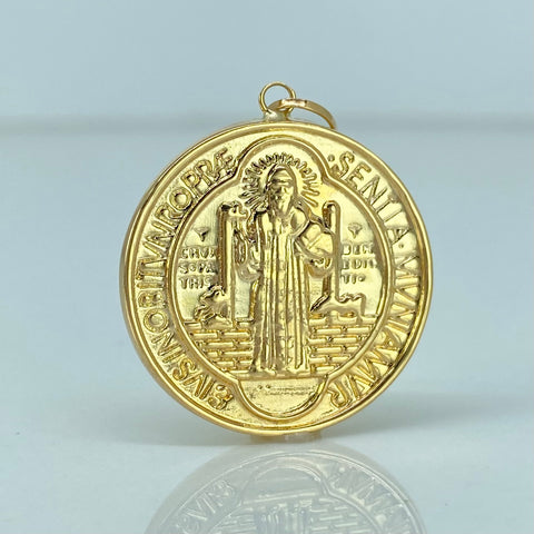 Dije Troquel San Benito Oro amarillo 18k 3,80 Gr / 3 Cm