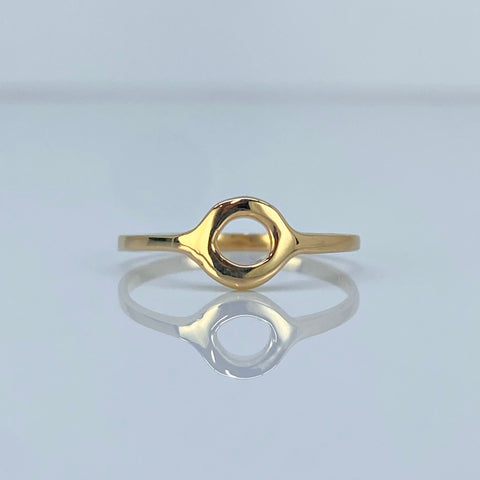 Anillo Circulo Oro amarillo 18k / Talla 5 1/2 / 1,12 Gr *