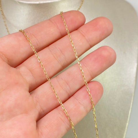 Cadena Mini Cajón Oro amarillo 18k 2,63 Gr / 1,2 mm / 50 Cm †