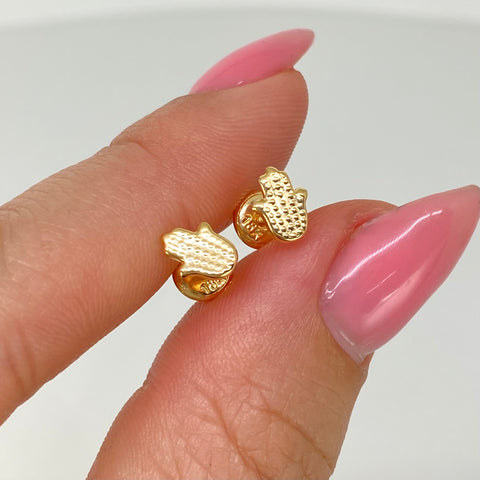Topos Mano Hamsa Oro amarillo 18k 0,52 Gr / 5,3 mm *