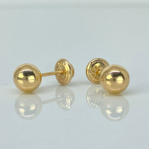 Topos Bola Lisa Oro amarillo 18k 0,62 Gr / 6 mm