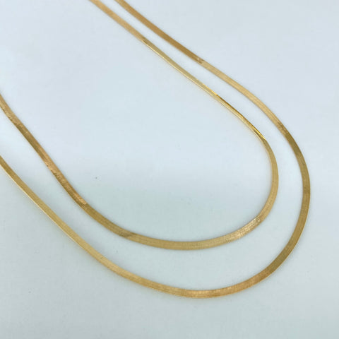 Cadena ● Espejo Oro amarillo 18k +3 / 2,76 Gr / 2 mm / 45 Cm *