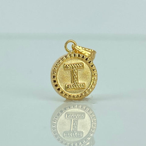 Dije Letra I Oro amarillo 18k 0,6 Gr / 1,6 Cm  *