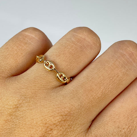 Anillo GC / 8 Eslabones Oro amarillo 18k / Talla 6 1/2 / 0,83 Gr