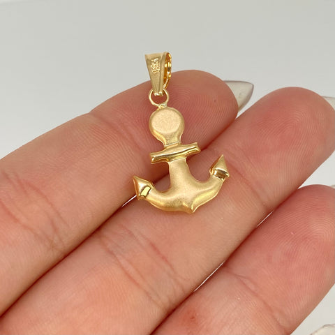 Dije Ancla  Oro amarillo 18k 1 Gr / 2,7 Cm *
