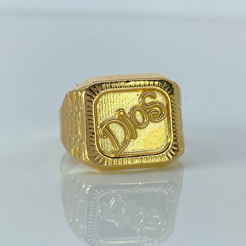 Anillo Sello Dios Oro amarillo / Talla 9 3/4 / 3,55 Gr †